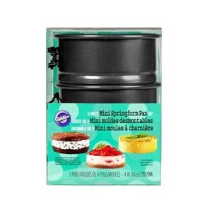 Wilton 3-Piece Mini Springform Pan Set 4 Inch – New in Package